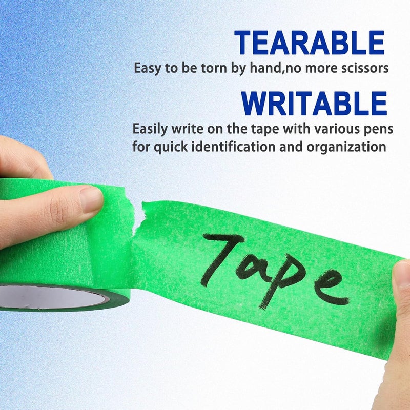 G GEYYANG Green Painters Tape - Green Masking Tape 2 Inch Wide - Multi-Surface, Smart Adhesion, Indoor & Outdoor - Paint Tape for DIY, Labeling, Art, Car, General Purpose - 90FT Total - Image 3